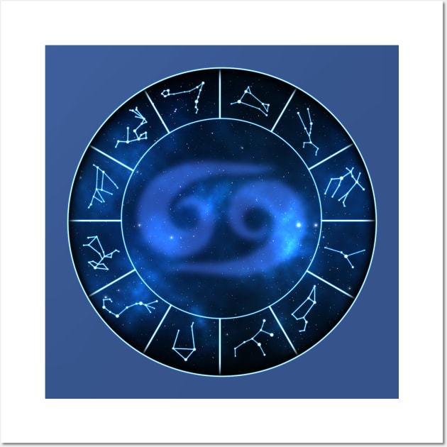 Cancer Zodiac Symbol Wall Art by ArnarionArt